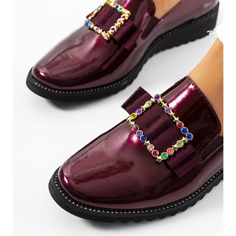 Calzature Kalma laccate bordeaux rosso 1