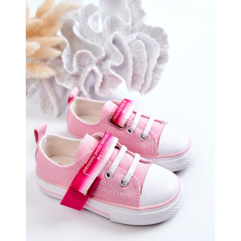 Sneakers basse da bambino Big Star JJ374078 Rosa 2