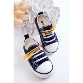 Sneakers basse da bambino Big Star JJ374077 Blu Navy 2