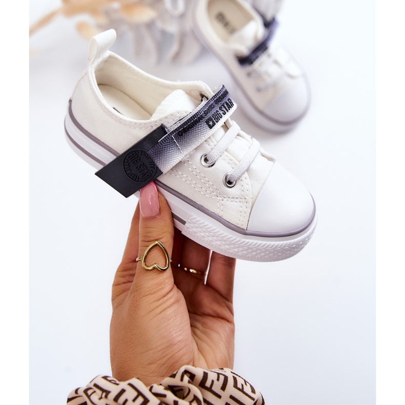 Sneakers basse da bambino Big Star JJ374075 Bianche bianca 1
