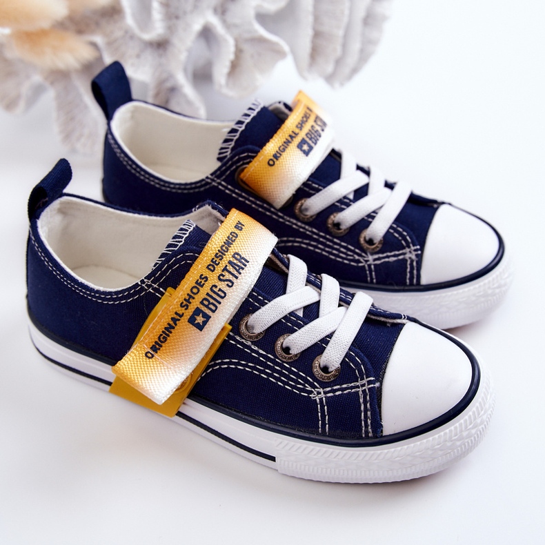 Sneakers basse da bambino Big Star JJ374072 Blu Navy 2