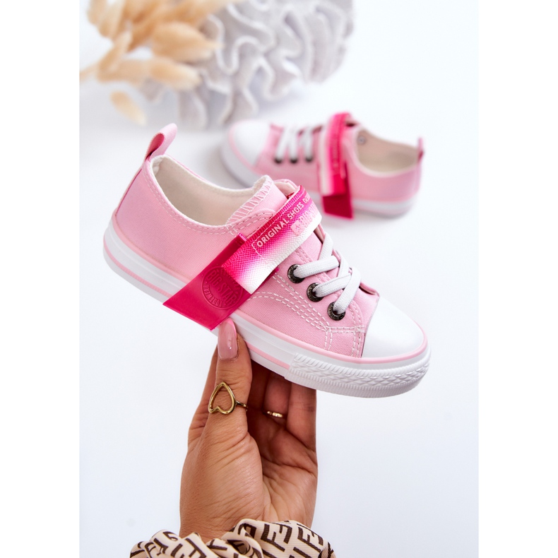 Sneakers basse da bambino Big Star JJ374073 Rosa 1