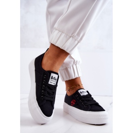 Sneakers nere su piattaforma Lee Cooper LCW-22-31-0835L nero 2