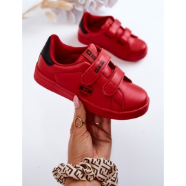 Sneakers Bambino Con Velcro Big Star DD374030 Rosso-Nero 1