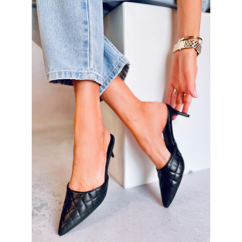 Stiletti trapuntati Gloria Black nero 1