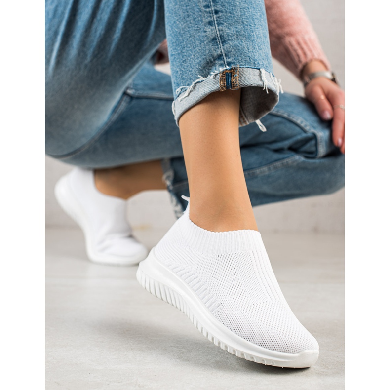 TRENDI Comode scarpe slip-on bianco 2