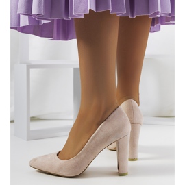 Décolleté beige sul palo Ortiz grigio 2