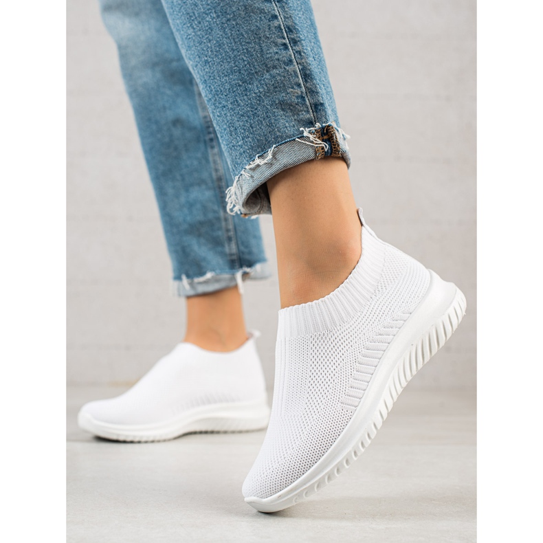 TRENDI Comode scarpe slip-on bianco 1