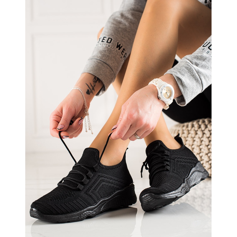 SUPER COOL Sneakers in tessuto alla moda nero 1