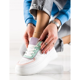 TRENDI Sneakers Alla Moda Su Un'ampia Piattaforma bianco multicolore 2