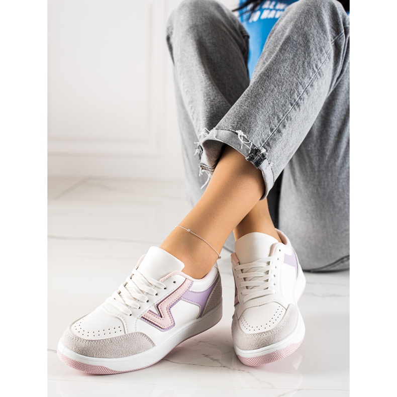 TRENDI Sneakers sportive alla moda bianco multicolore 1