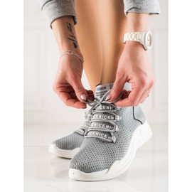 TRENDI Sneakers Grigie Con Un Calzino grigio 2