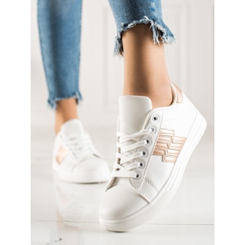 TRENDI Sneakers Con Inserto Dorato bianco 2