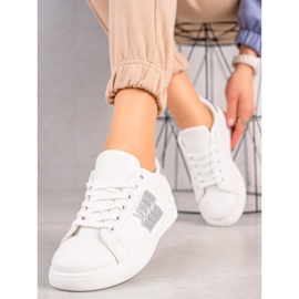 TRENDI Sneakers Con Inserto Argento bianca 1