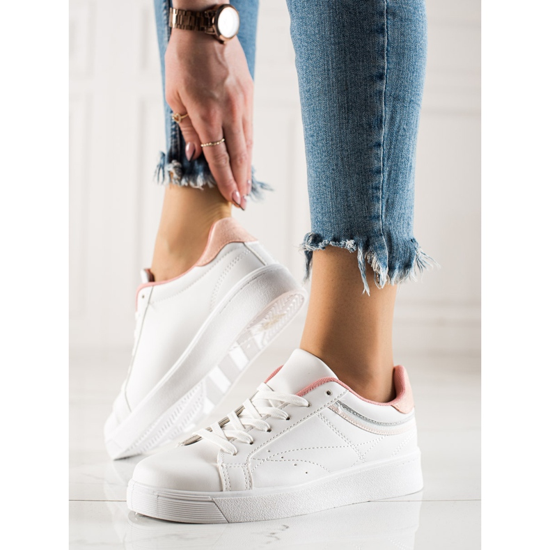 TRENDI Scarpe da ginnastica bianche casual bianca 2