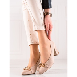 Eleganti décolleté sul pilastro VInceZA beige 1