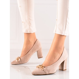 Eleganti décolleté sul pilastro VInceZA beige 2