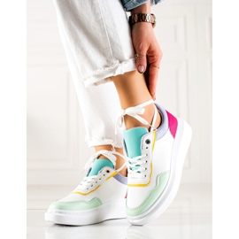 BUONAROTTI Sneakers alla moda per scarpe sportive bianca multicolore 1