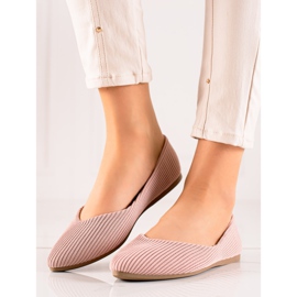VINCEZA ballerine a righe rosa 1