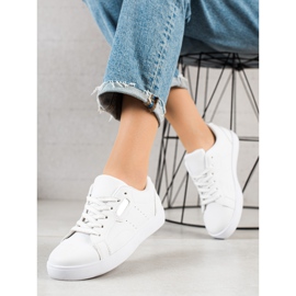 TRENDI Sneakers classiche stringate bianco 1