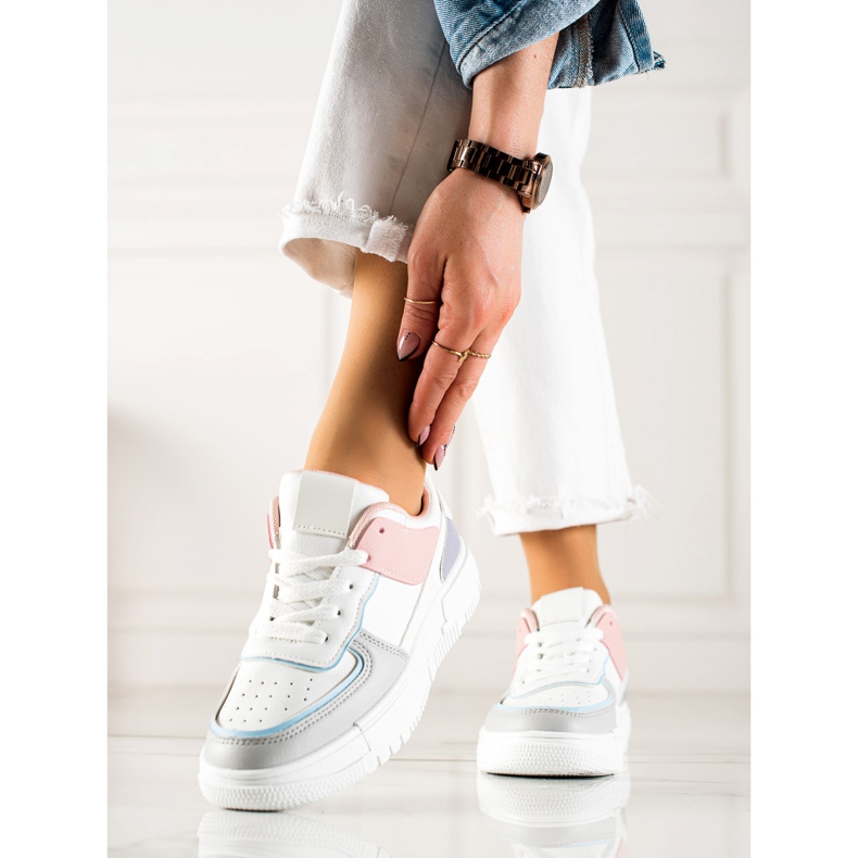 TRENDI Scarpe Da Ginnastica Sulla Piattaforma bianca multicolore 1