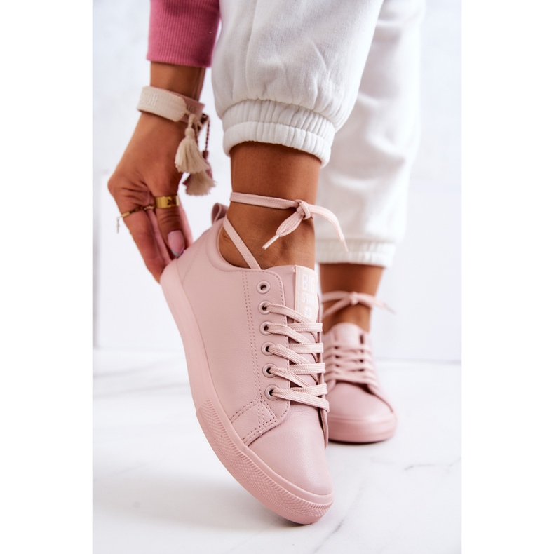 Sneakers da Donna in Pelle Big Star JJ274071 Rosa Chiaro 1