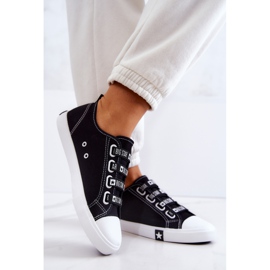 Sneakers Da Donna Con Polsini Big Star HH274098 Nere nero 2