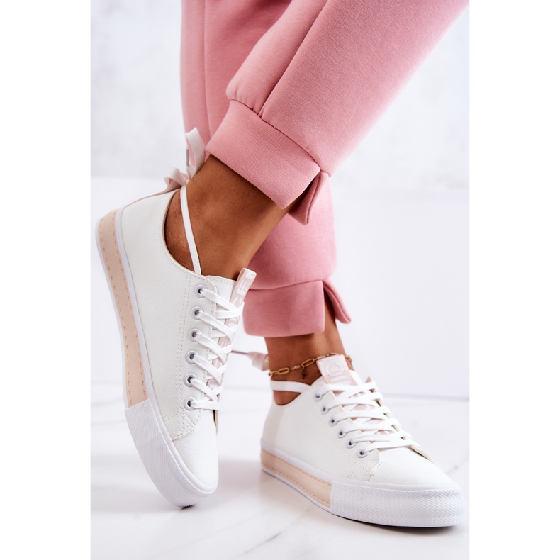 PS1 Sneakers da Donna in Pelle Bianco-Beige Mikayla 2