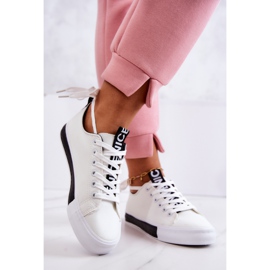 PS1 Sneakers Mikayla da donna in pelle bianca e nera nero 2