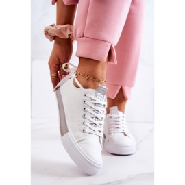 PS1 Sneakers da Donna in Pelle Bianco-Grigio Mikayla bianca 2
