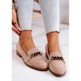 Vinceza Mocassini stringati Yasmin in camoscio beige 1