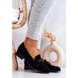 Vinceza Mocassini Yasmin in camoscio nero 1