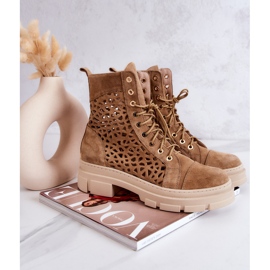 FILIPCZYK Stivali traforati in camoscio Camel Aileen marrone 1