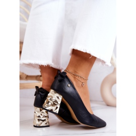 Décolleté in pelle su un bar Maciejka 05334-01 nero 1