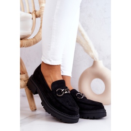 Mocassini da donna in camoscio La.Fi Black Willows nero 1