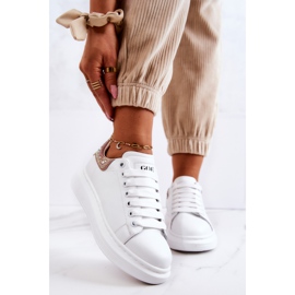 Scarpe sportive da donna GOE JJ2N4051 bianche e rosa bianco 2