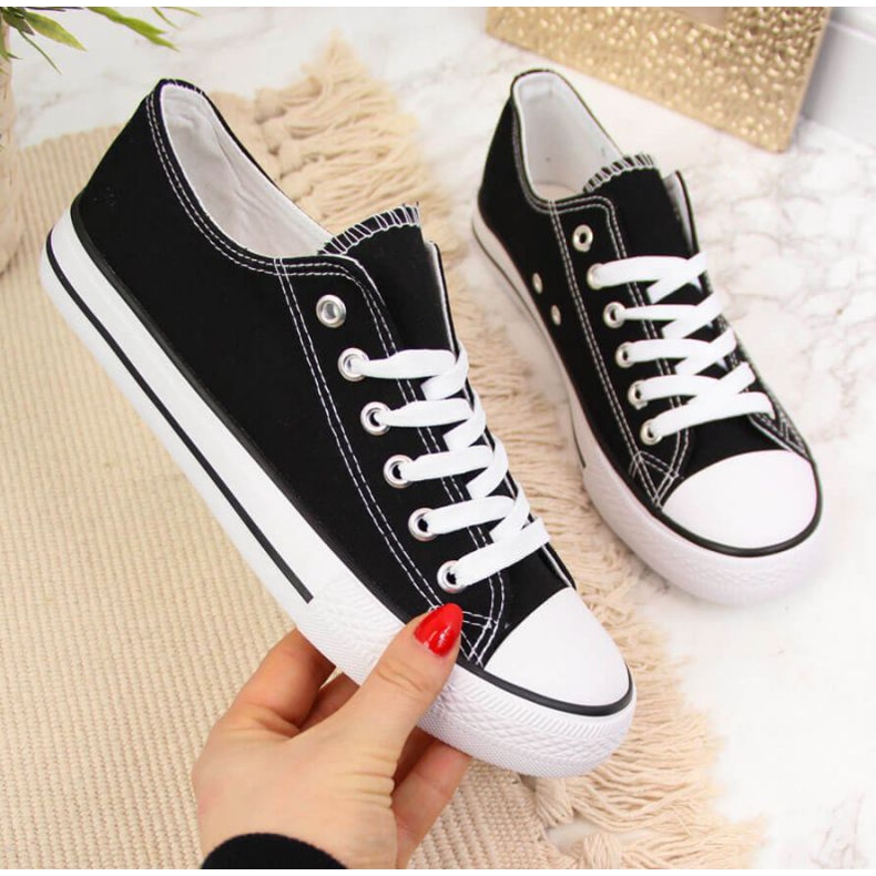 Sneakers basse in tessuto Atletico W ATC266A nere nero 1