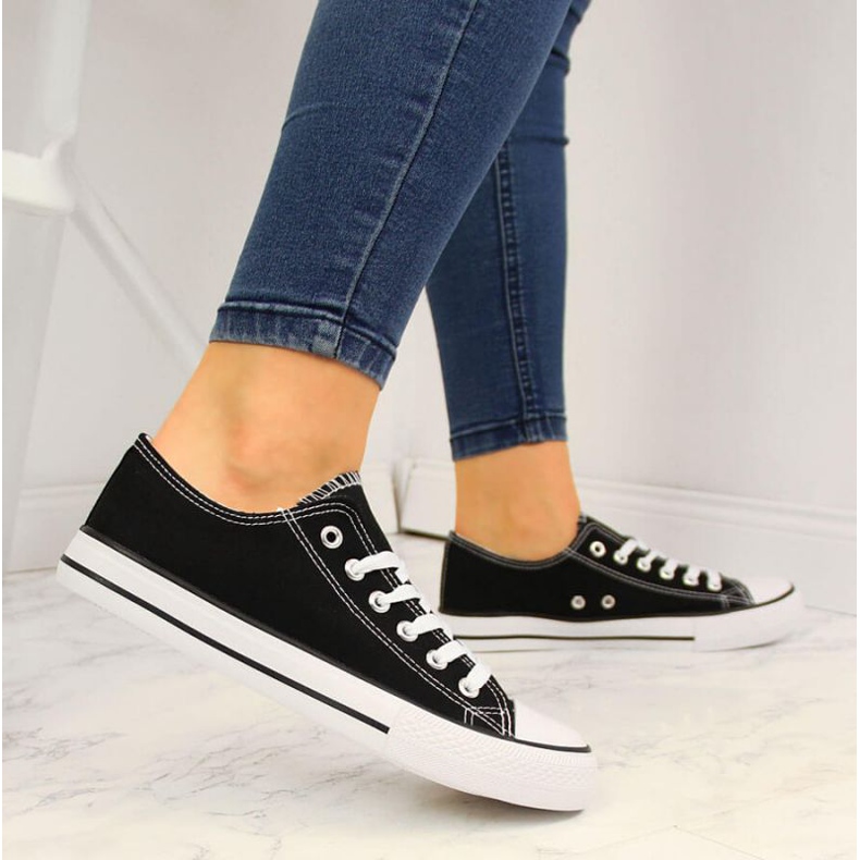 Sneakers basse in tessuto Atletico W ATC266A nere nero 2