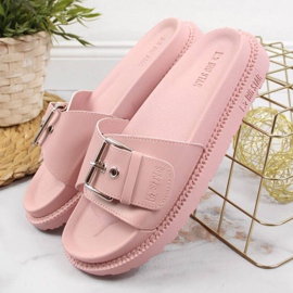 Infradito con plateau Big Star JJ274A308, rosa 2