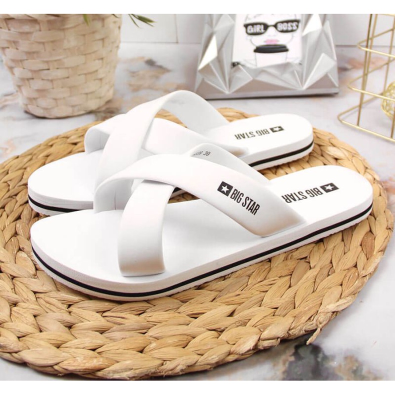 Ciabatte da piscina Big Star W JJ274A339 bianche bianco 2