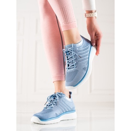 TRENDI Scarpe sportive stringate blu 1