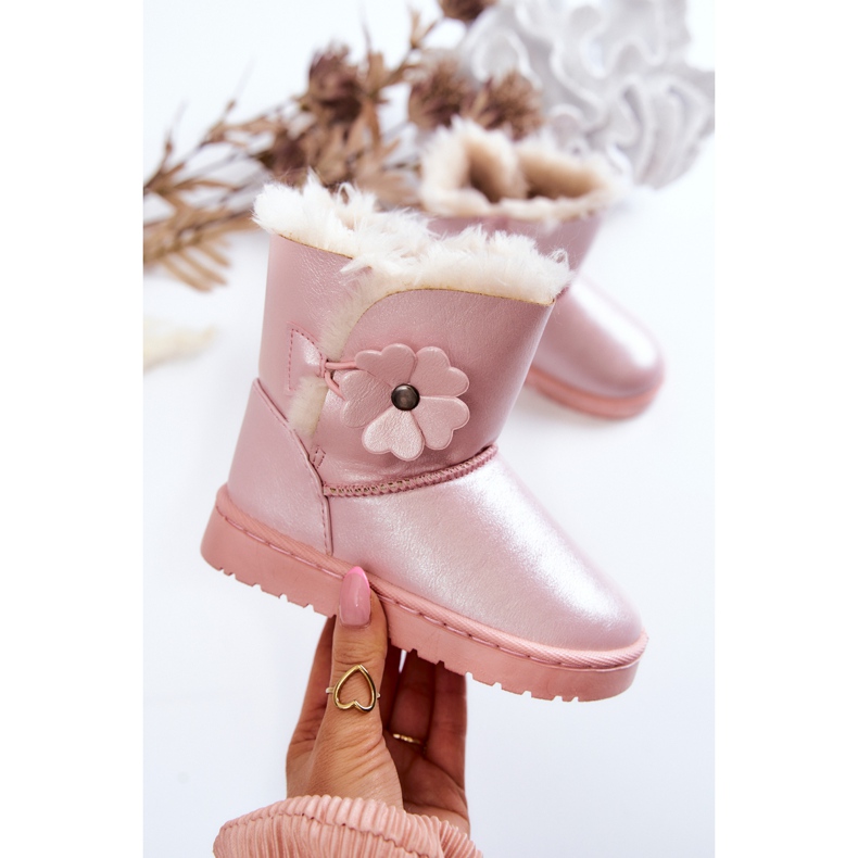 FR1 Doposci da Bambino Con Fiore Rosa Bianca 1