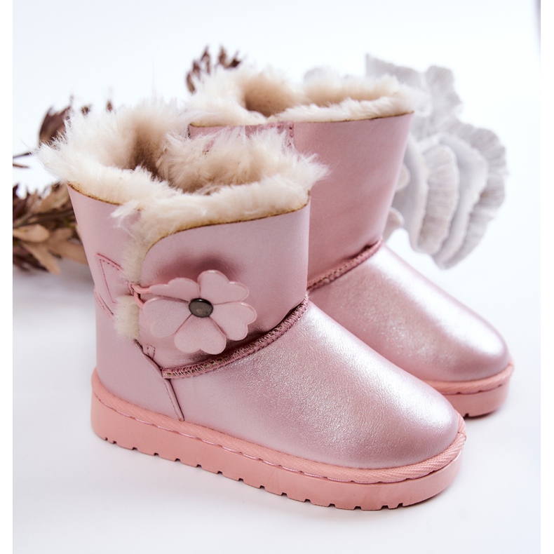 FR1 Doposci da Bambino Con Fiore Rosa Bianca 2