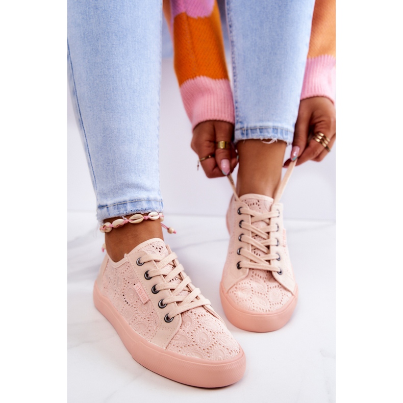 Sneakers traforate Big Star JJ274059 Rosa chiaro 1