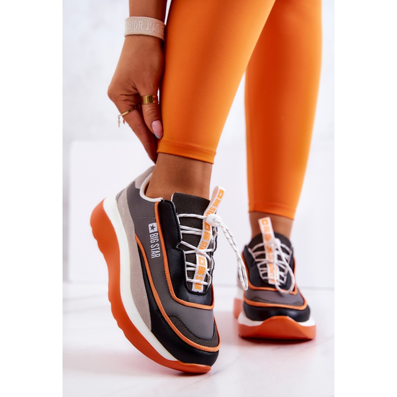 Scarpe Sportive Sneakers Big Star JJ274996 Grigio-Arancio 2