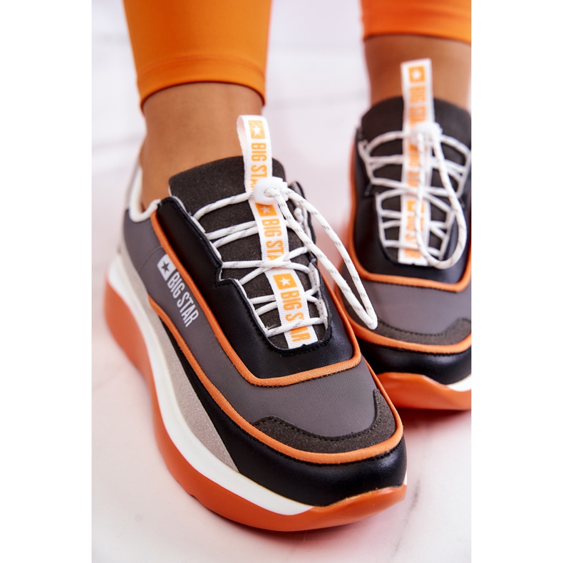 Scarpe Sportive Sneakers Big Star JJ274996 Grigio-Arancio 1
