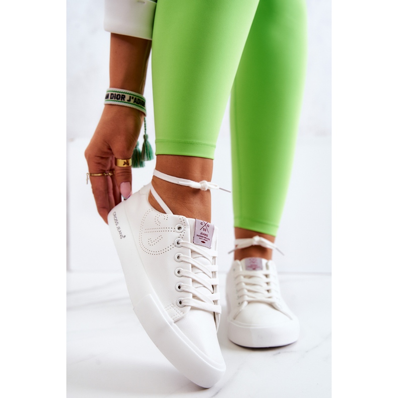 Sneakers basse da donna Cross Jeans JJ2R4053C Bianche bianca 1