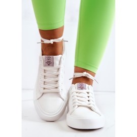 Sneakers basse da donna Cross Jeans JJ2R4053C Bianche bianca 2