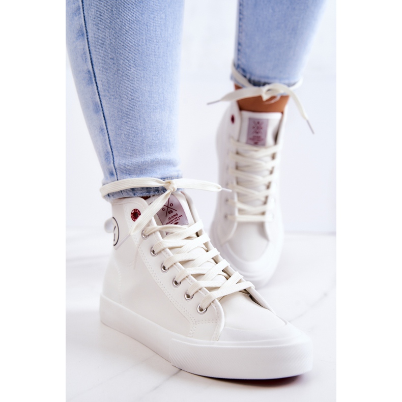 Donna High Cross Jeans JJ2R4056C Sneakers bianche bianco 2