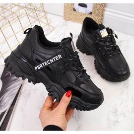 Sneakers su suola spessa Novità W EVE258A black nero 1